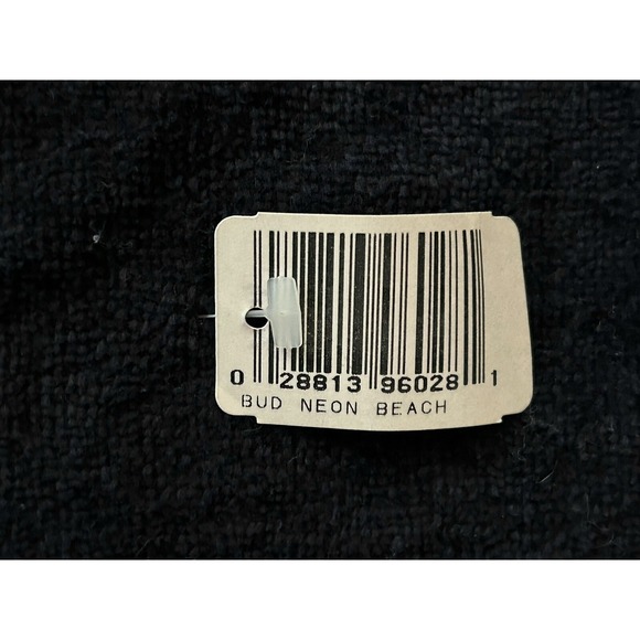 Vintage Anheuser Busch BUD LIGHT Beach Towel Beer Neon Gimme A Light Summer 1988 - Picture 6 of 12